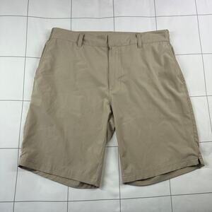 Fair Harbor Shorts Men 33 Khaki Midway Performance Golf Casual Quick Dry Stretch